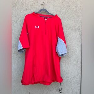 Under Armour Red and Gray Pullover